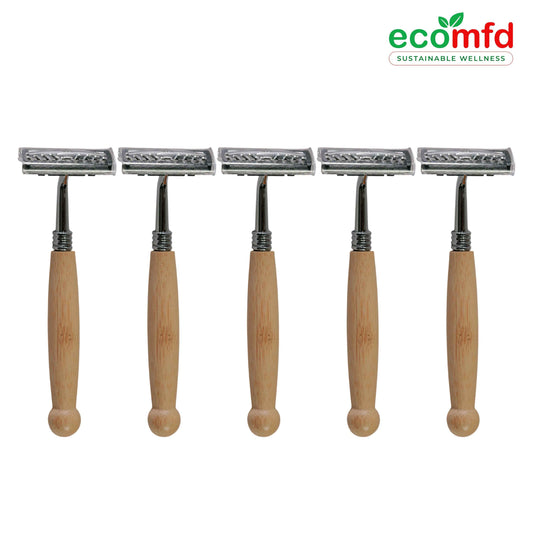 Wooden Shaving Razor Set of 5